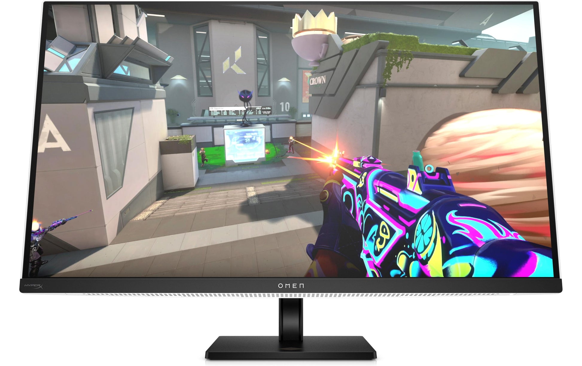 HP OMEN Transcend 32 – Monitor, 31,5", OLED, 240 Hz, 250 cd/m², KVM, USB-C, VESA 100 × 100, Weiss