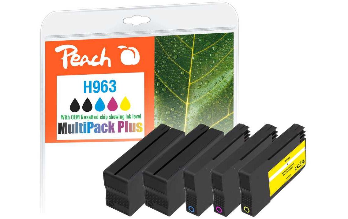 Peach Tintenpatronen-Multipack HP Nr. 963, 4×14 ml, kompatibel – für HP OfficeJet Pro 9010, 9012, 9013 und andere