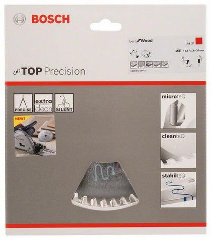 Bosch Kreissägeblatt, Top Precision Wood, 2 608 642 384, 165 mm × 20 mm