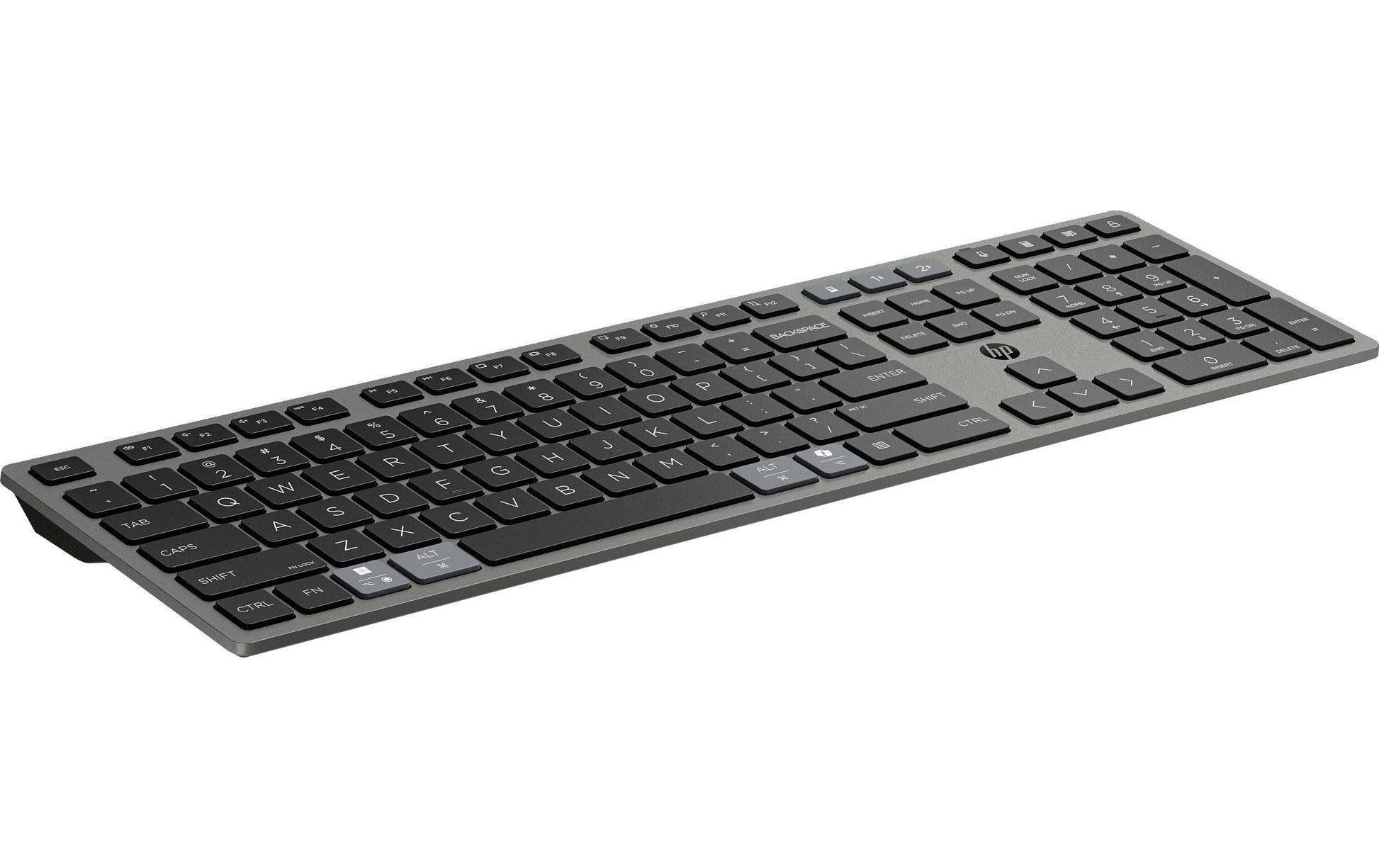 HP 725 – Tastatur, kabellos (Bluetooth/2,4 GHz), RGB-Beleuchtung, Multi-Device, aufladbar