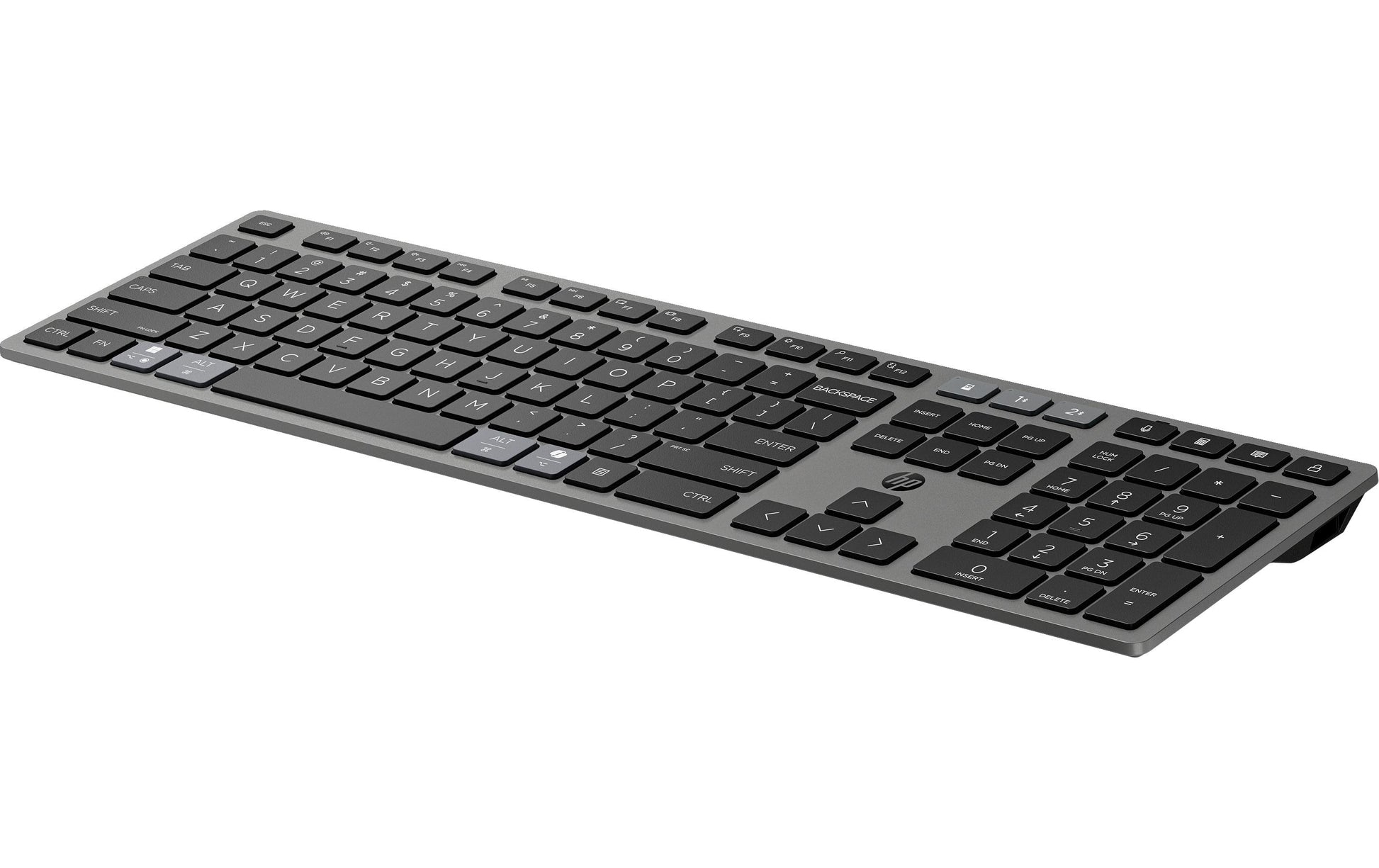HP 725 – Tastatur, kabellos (Bluetooth/2,4 GHz), RGB-Beleuchtung, Multi-Device, aufladbar