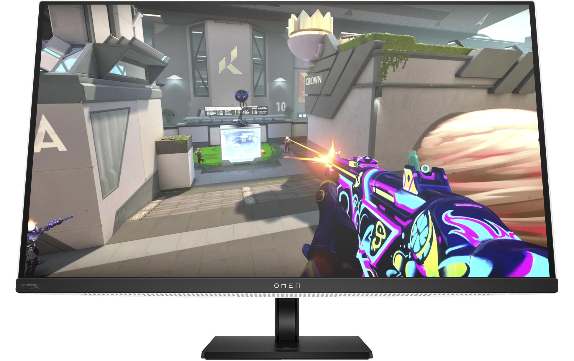HP OMEN Transcend 32 – Monitor, 31,5", OLED, 240 Hz, 250 cd/m², KVM, USB-C, VESA 100 × 100, Weiss