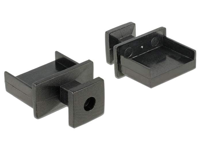 DeLOCK USB-A Port Staubschutz – Portblocker, ABS – Schwarz – 10er-Set