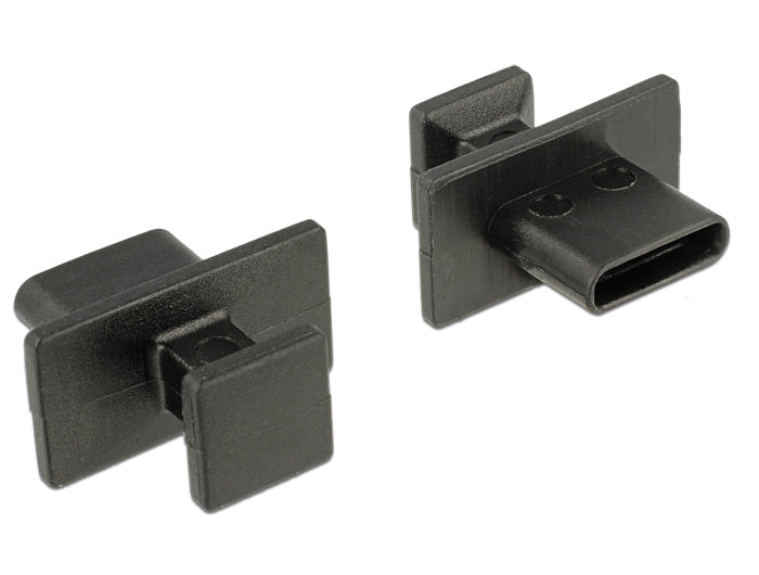 DeLOCK USB-Adapter (USB-C) – Staubschutz – Schwarz – 10er-Set