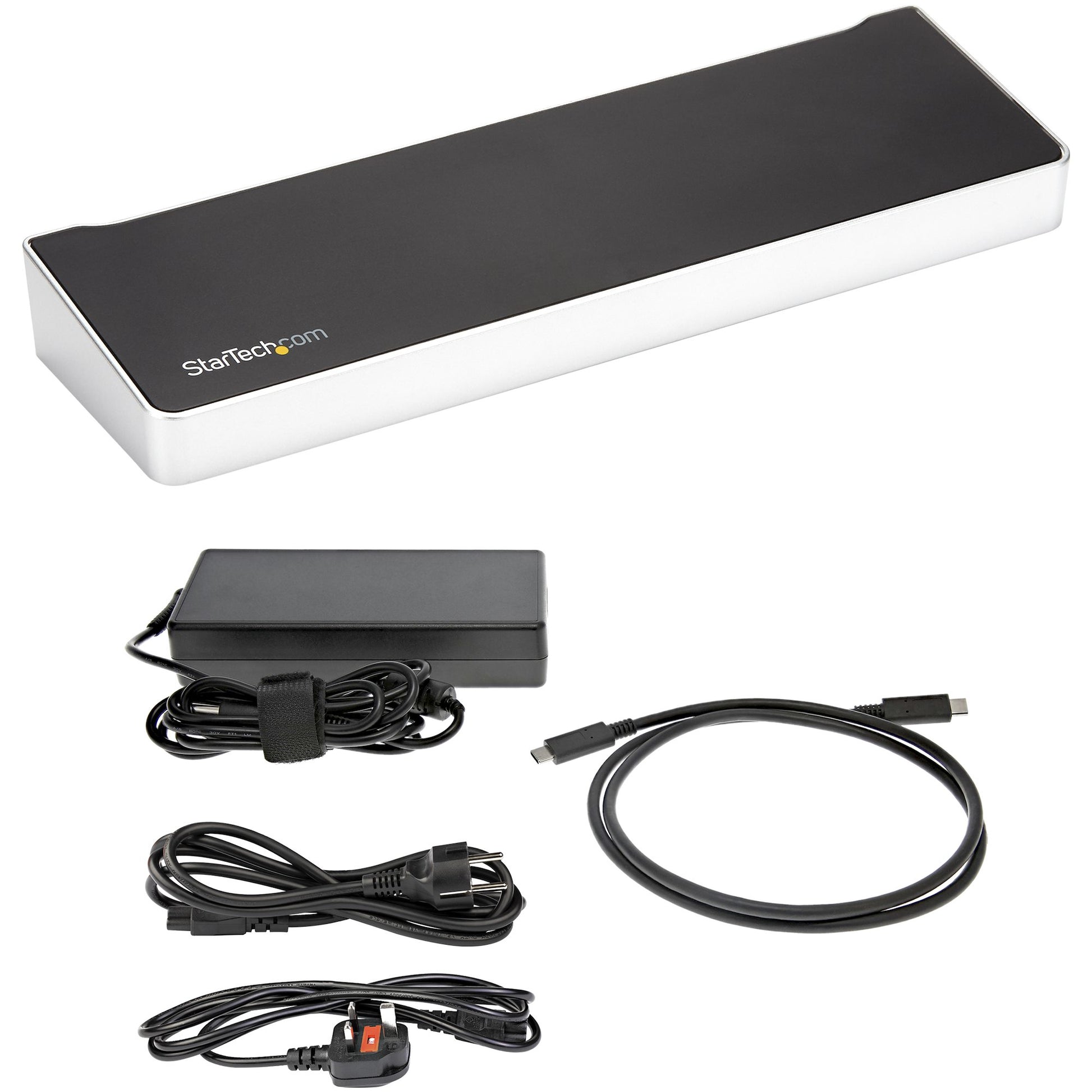 StarTech.com Dockingstation – USB-C, 2× DP, 1× HDMI, 4× USB-A, 60 W PD, GbE, für Windows/Mac/ChromeOS