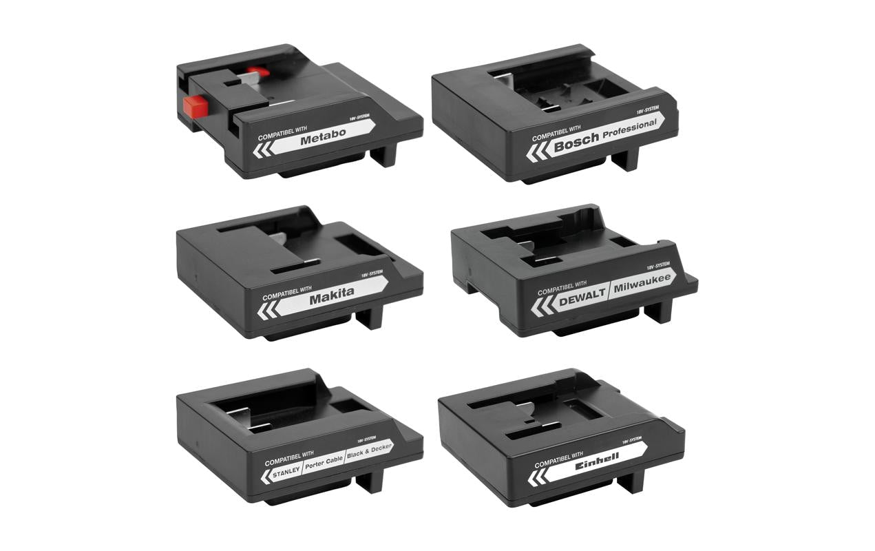 Steffen Arbeitsleuchte – 5000 lm, 6500 K, 18 V Akku, IP54, dimmbar – Schwarz