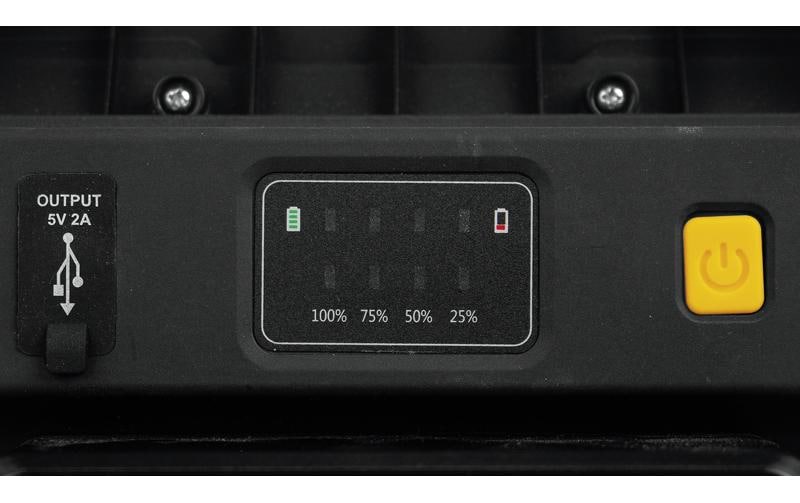 Steffen Arbeitsleuchte – 5000 lm, 6500 K, 18 V Akku, IP54, dimmbar – Schwarz