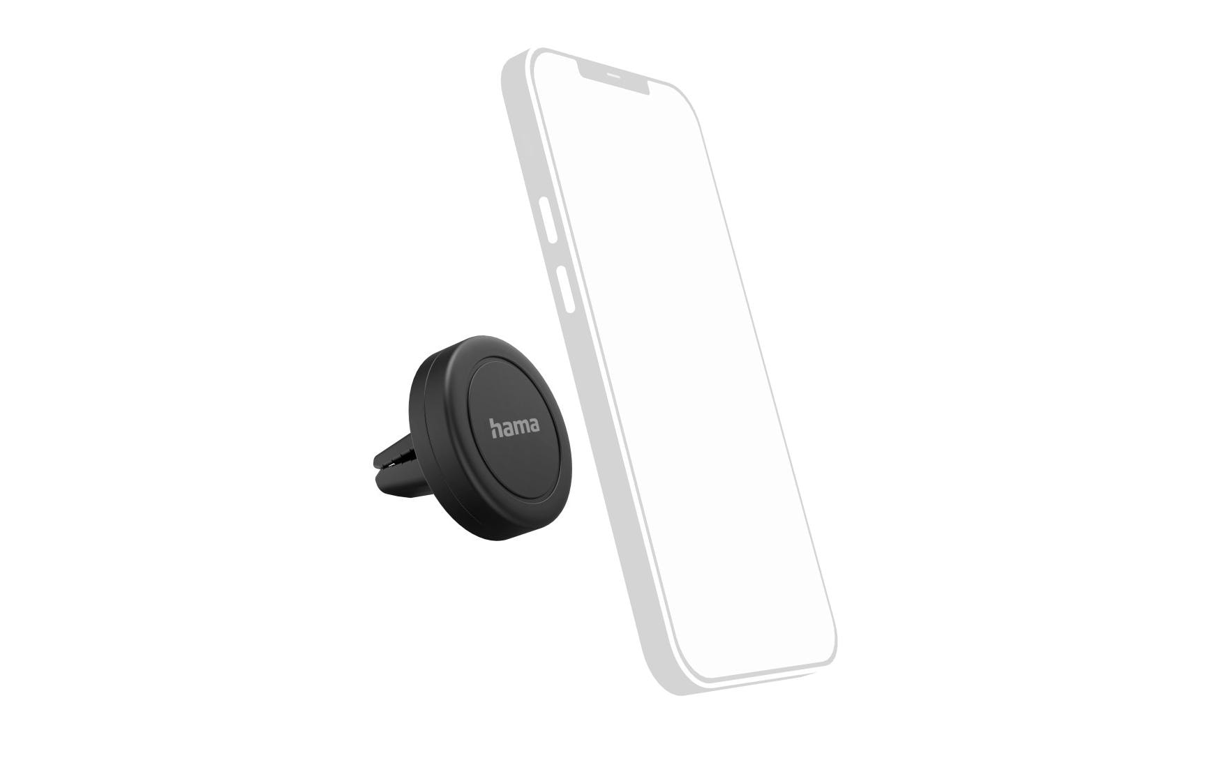 Hama Auto-Halterung (passiv) – magnetisch – Lüftungsschlitz – für Smartphones (Universal) – Schwarz