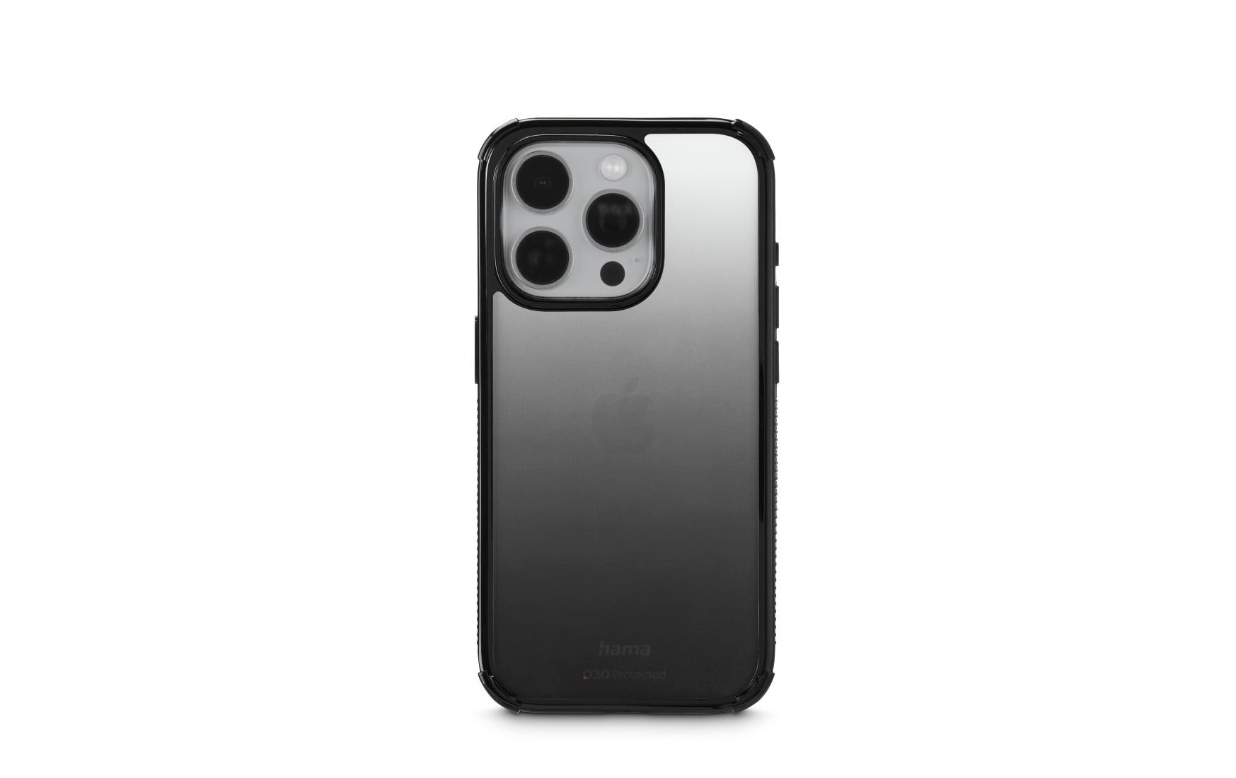Hama Extreme Protect Backcover – für Apple iPhone 15 Pro, PC, Schwarz, kabelloses Laden