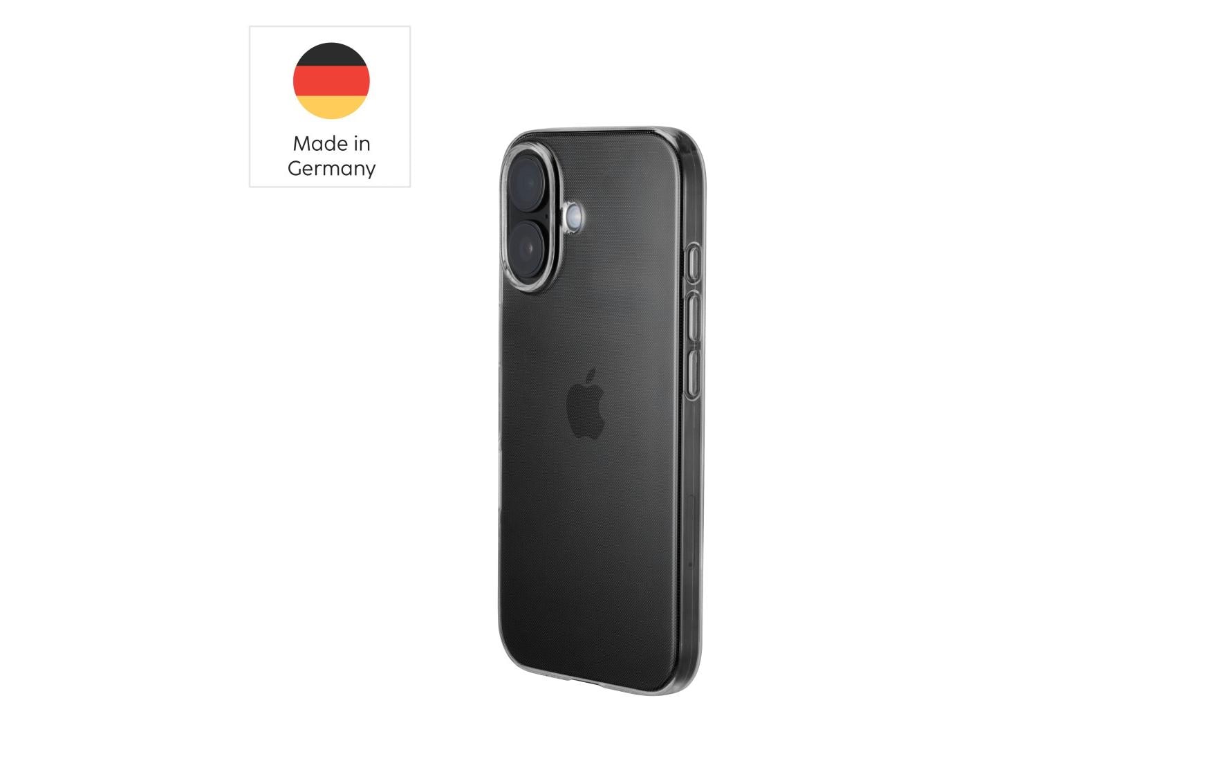 Hama Always Clear Backcover – für Apple iPhone 16, TPU, Transparent