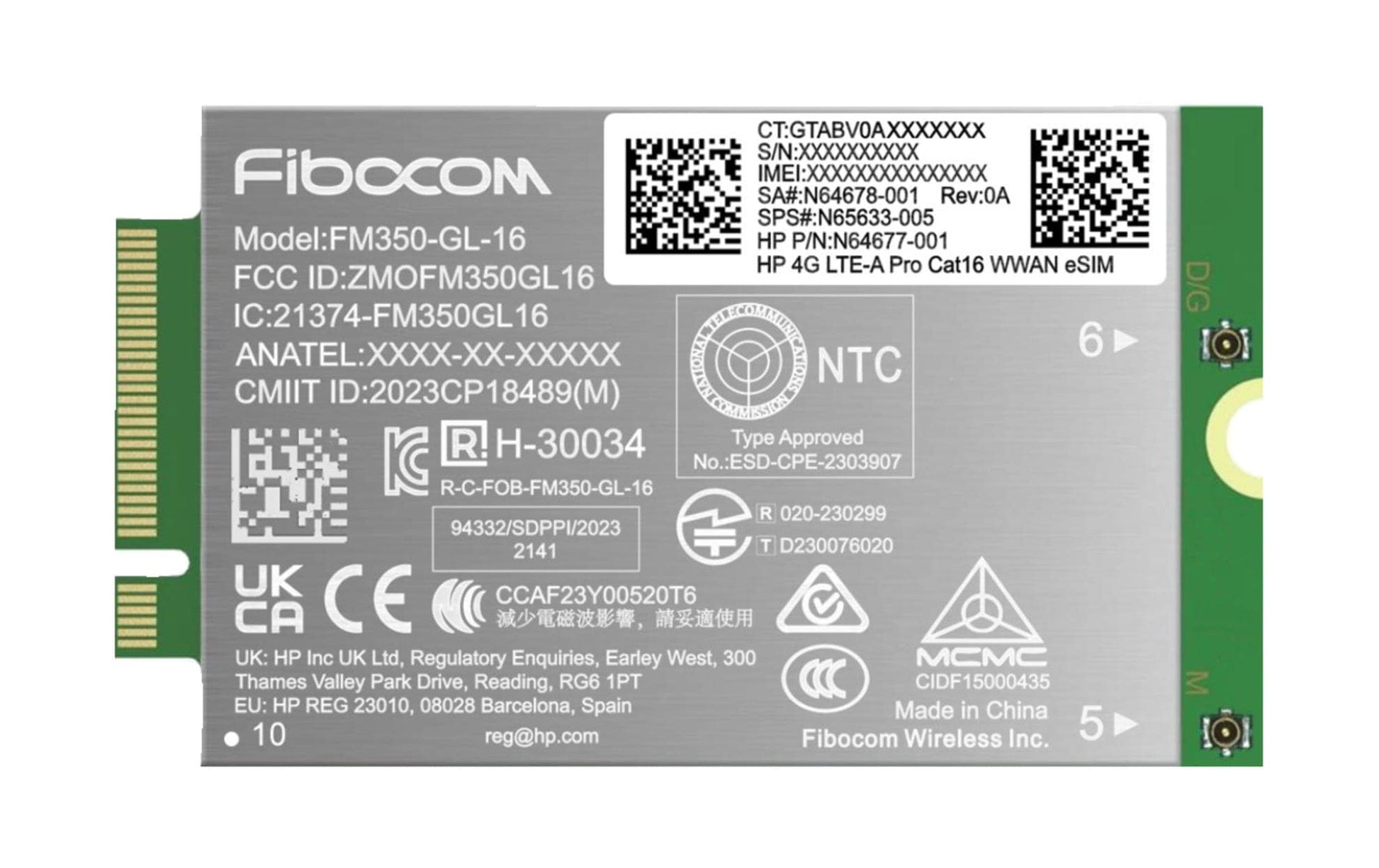 HP WWAN-Modul – 4G LTE‑A Pro, Cat.16