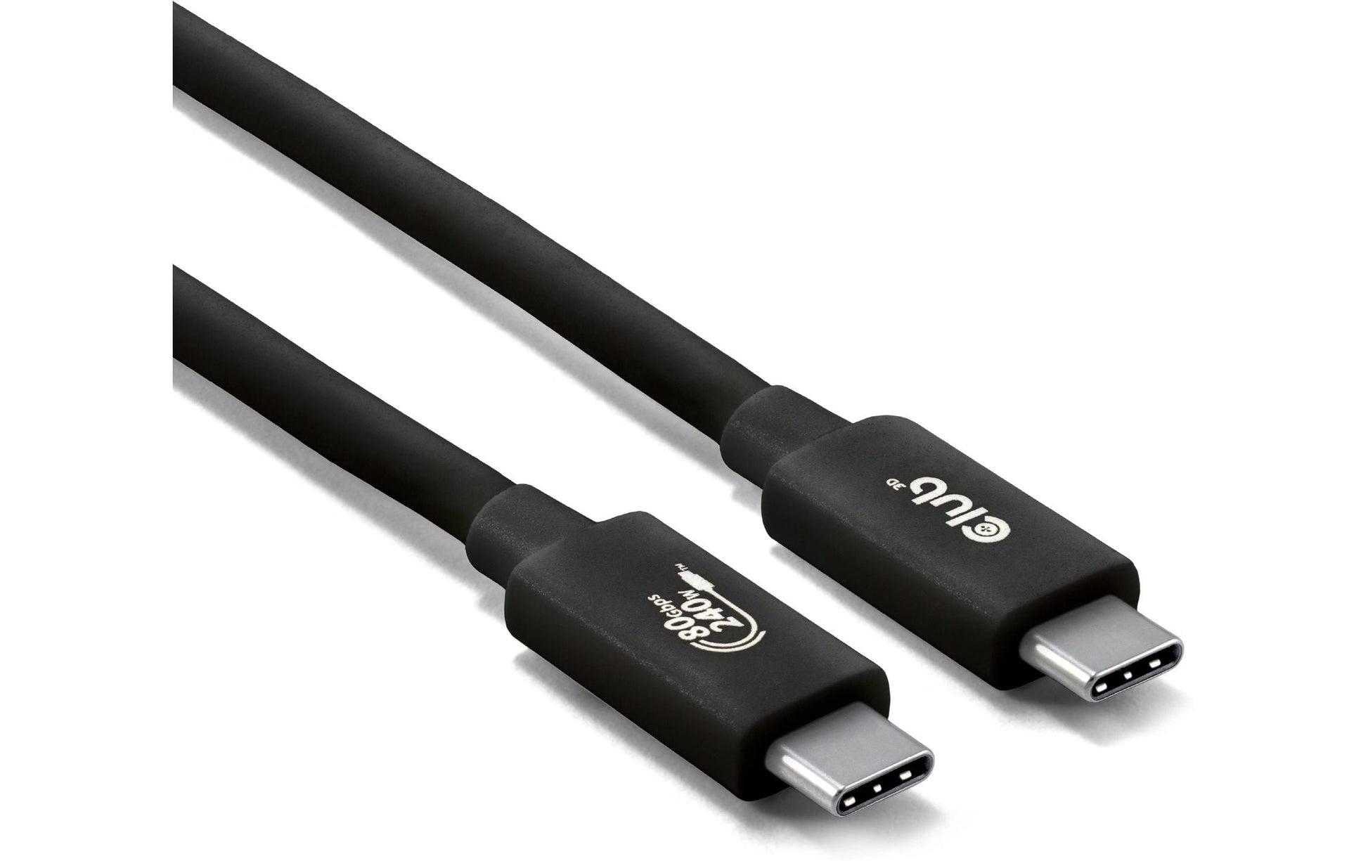 CLUB3D Club 3D – USB-C auf USB-C Kabel – USB4 80 Gbit/s – 1,2 m – PD 240 W – USB-IF zertifiziert – Schwarz