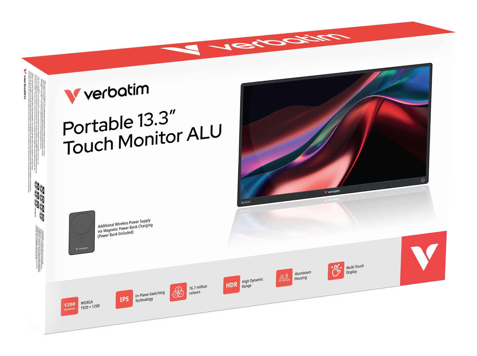 Verbatim Port Touchscreen 32087 – 13,3" Touch, 1920 × 1200, IPS