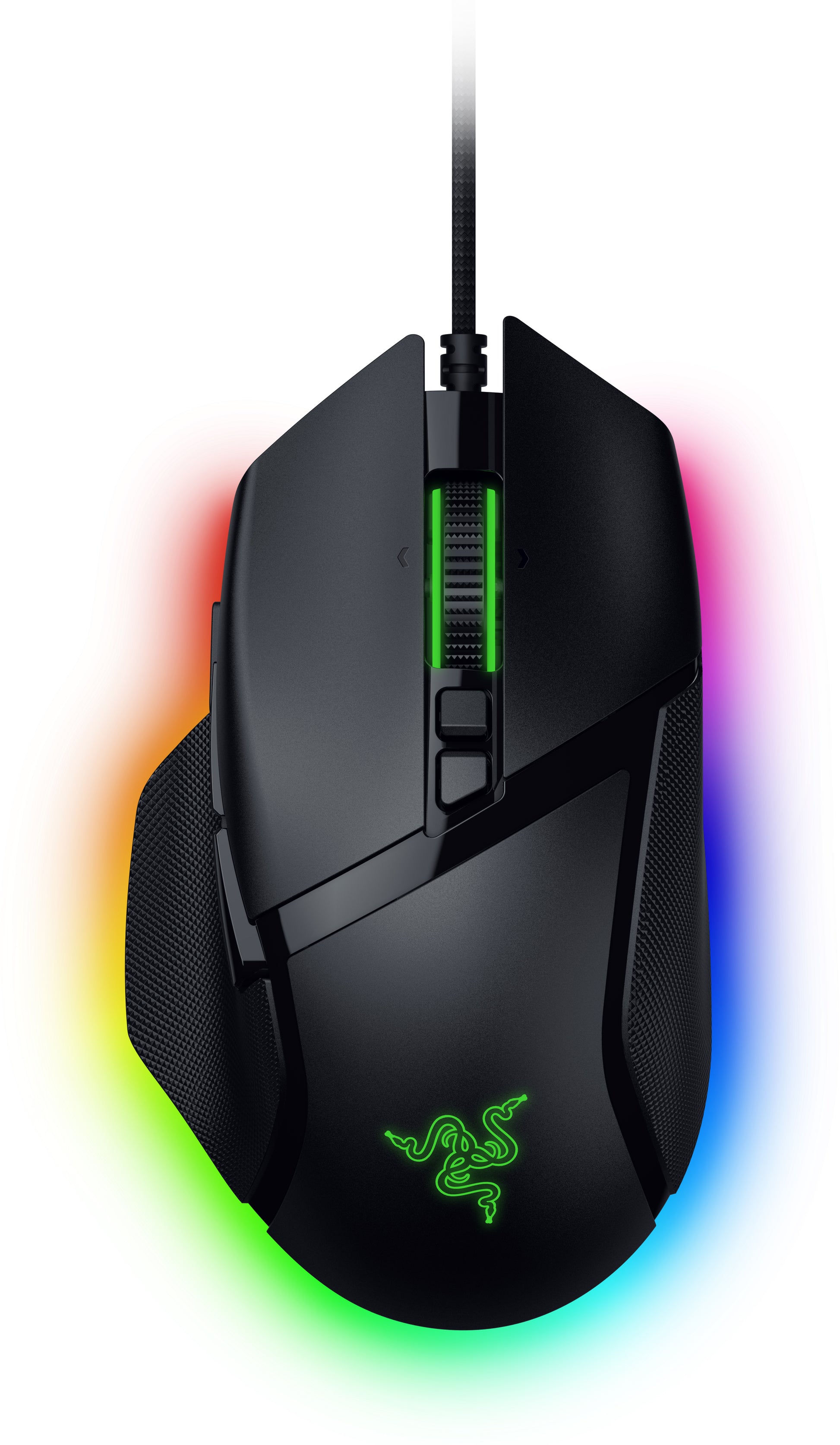 Razer Basilisk V3 Gaming-Maus – kabelgebunden, 11 Tasten, für Rechtshänder, RGB-Beleuchtung, schwarz