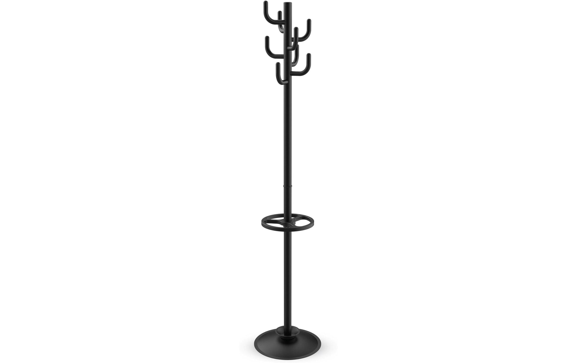 MAUL Garderobenständer MAULpolaris – Stahl, Schwarz, 177 cm, 8 Haken