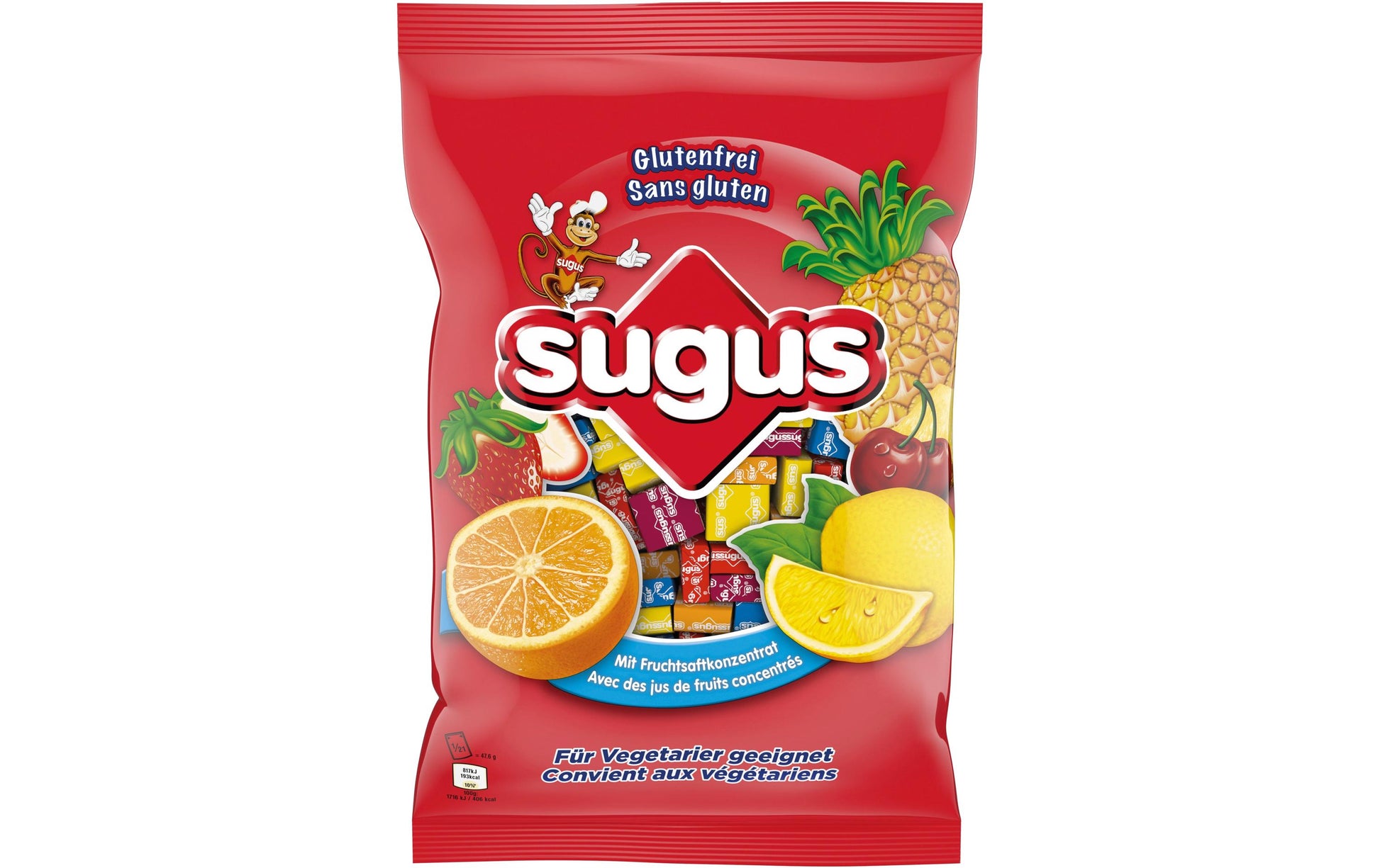 Sugus Classic Kaubonbons & Fruchtgummi, glutenfrei – 1 kg