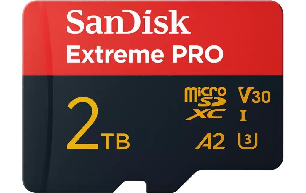 SanDisk Extreme Pro microSDXC – 2 TB, UHS‑I, inkl. Adapter