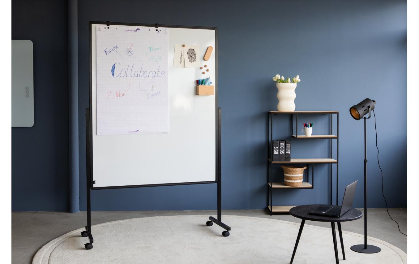 Legamaster Whiteboard – 150 × 120 cm, magnetisch, Aluminiumrahmen, mobil