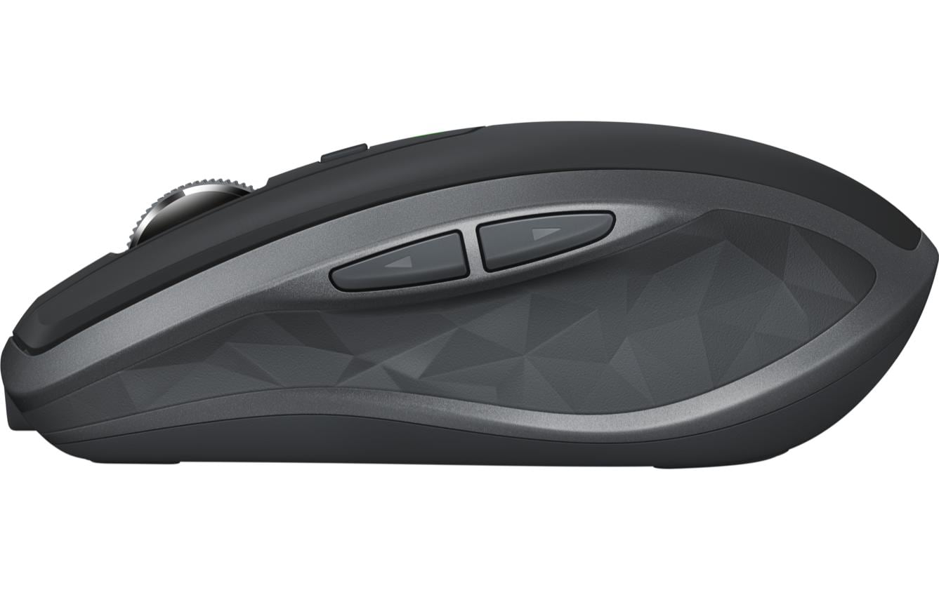 Logitech MX Anywhere 2S Mobile Maus – kabellos, Bluetooth, 4000 dpi, 7 Tasten, für Rechtshänder, Graphit