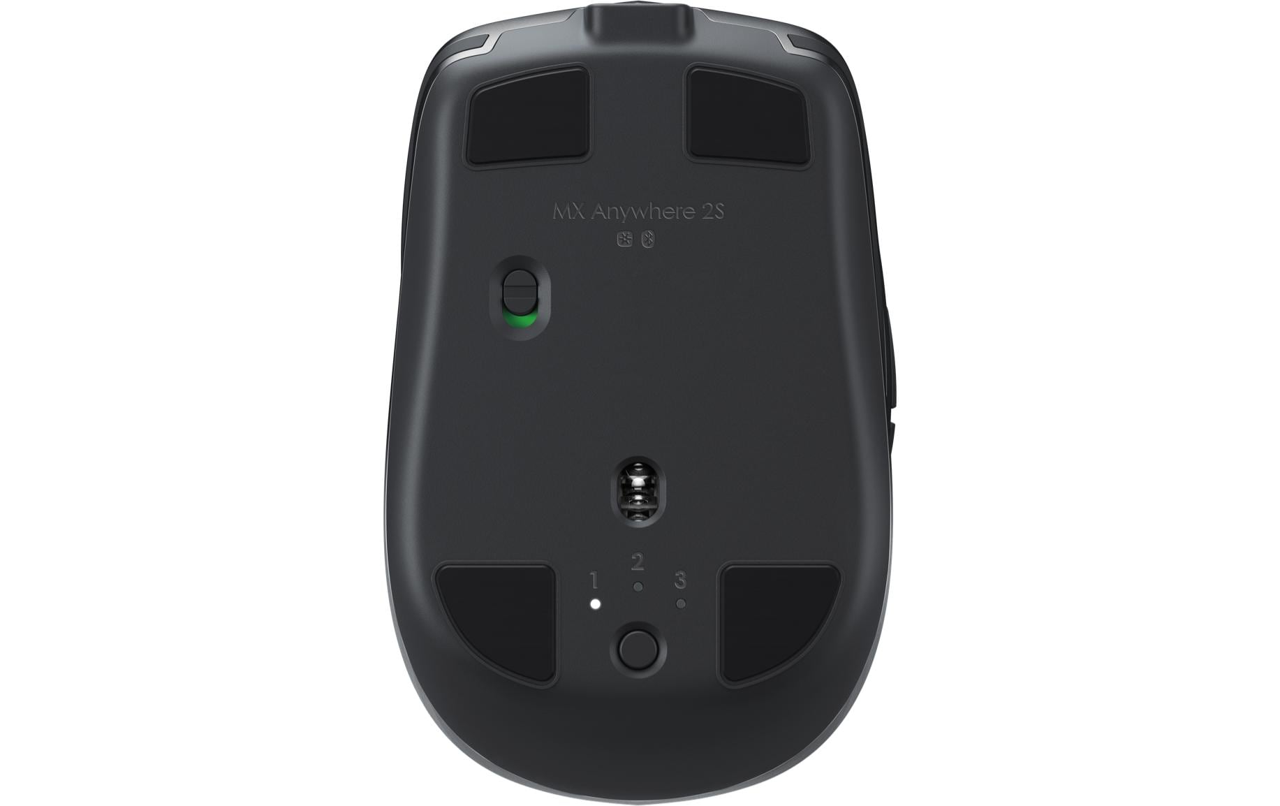 Logitech MX Anywhere 2S Mobile Maus – kabellos, Bluetooth, 4000 dpi, 7 Tasten, für Rechtshänder, Graphit
