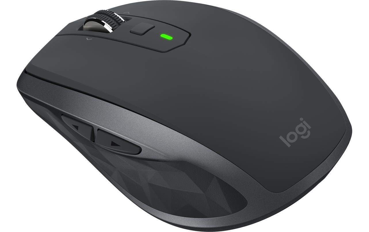 Logitech MX Anywhere 2S Mobile Maus – kabellos, Bluetooth, 4000 dpi, 7 Tasten, für Rechtshänder, Graphit