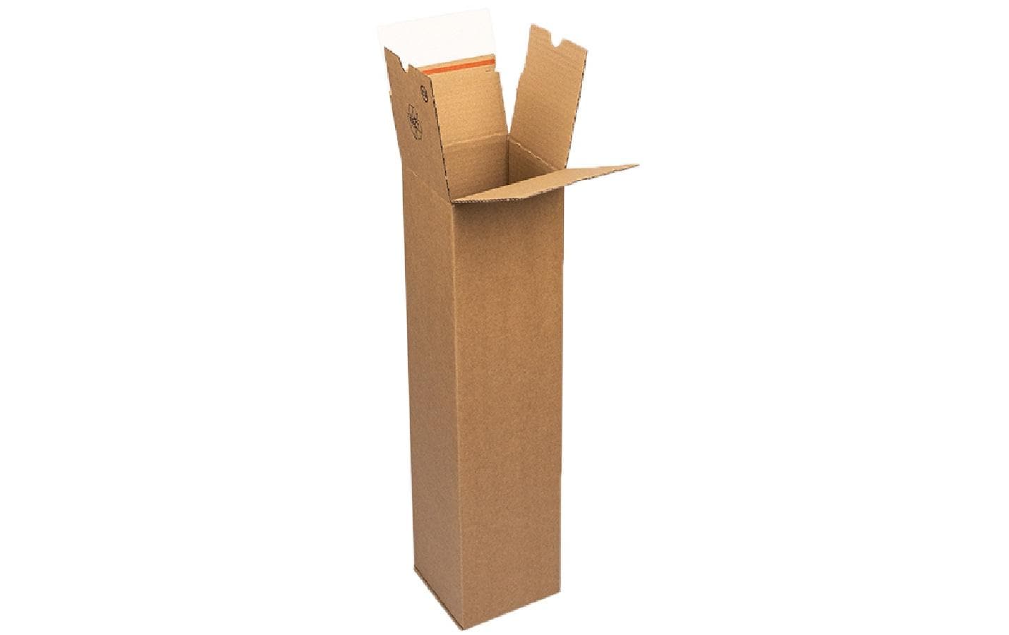 Antalis Versandkarton – 610 × 105 × 105 mm, selbstklebend, Aufreissband, braun, FSC, 1 Stk.