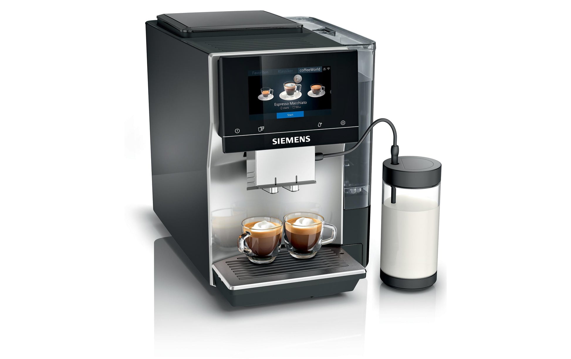 Siemens EQ700 TP715D47 Kaffeevollautomat – 19 bar, 2,4 l, 320 g, Silbergrau