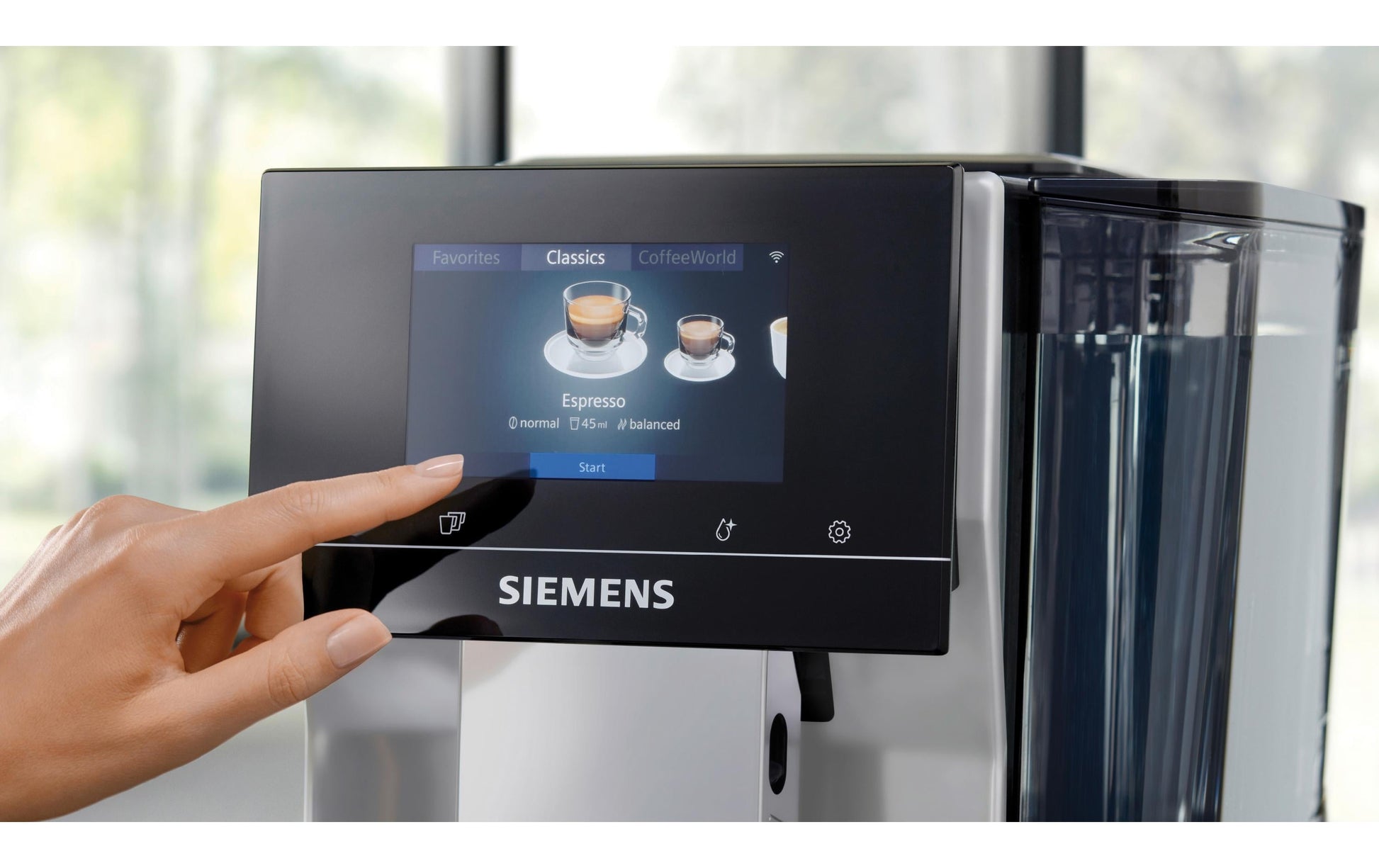 Siemens EQ700 TP715D47 Kaffeevollautomat – 19 bar, 2,4 l, 320 g, Silbergrau