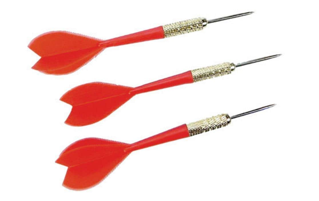 Unicorn 050 Dartpfeile – Stahlspitze, 17 g – 3 Stück – Gold/Rot