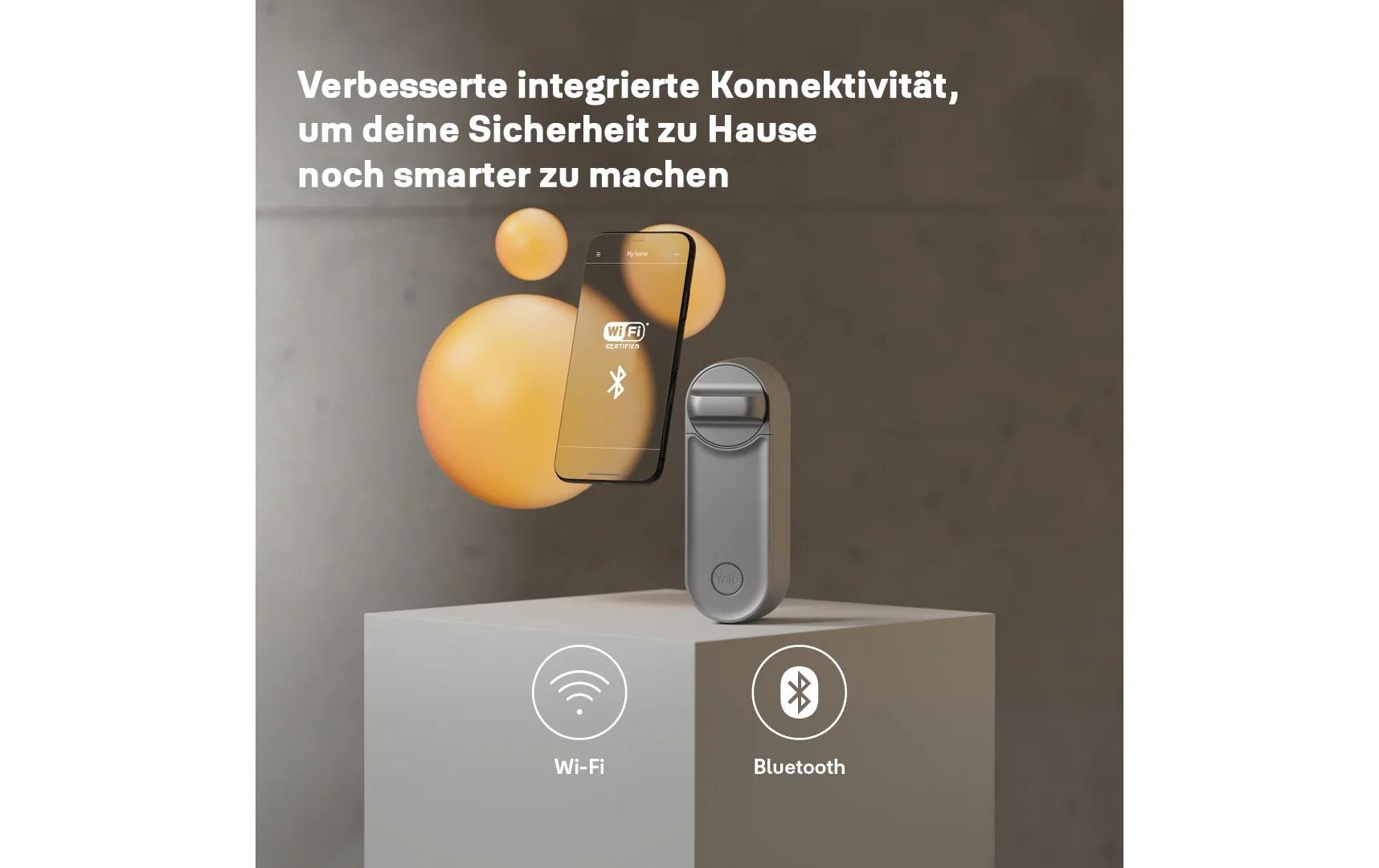 Yale Linus L2 Elektronisches Türschloss – Akku, Türe, Silber
