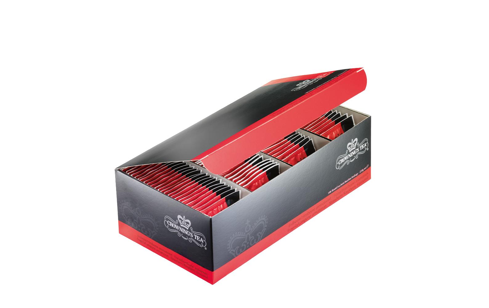 Crowning’s Tea Früchtetee Himbeere & Erdbeere – Teebeutel 100 Beutel