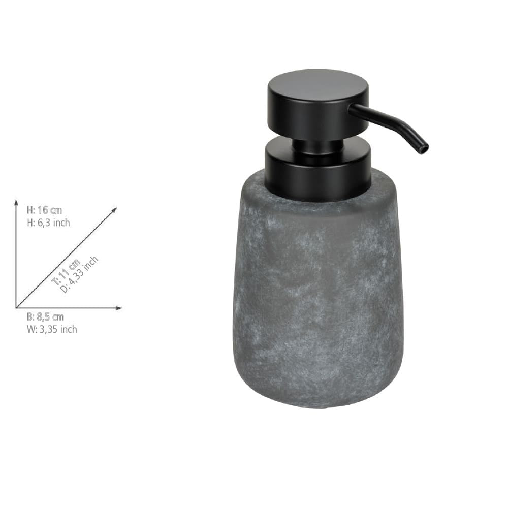 Wenko Seifenspender – Keramik, Grau, 400 ml