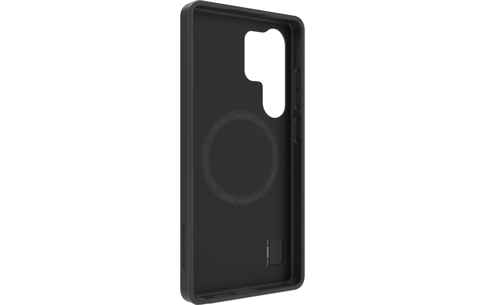 dbramante1928 Iceland Pro Qi2 Kick Backcover – für Samsung Galaxy S25 Ultra, schwarz, bis 3 m sturzsicher