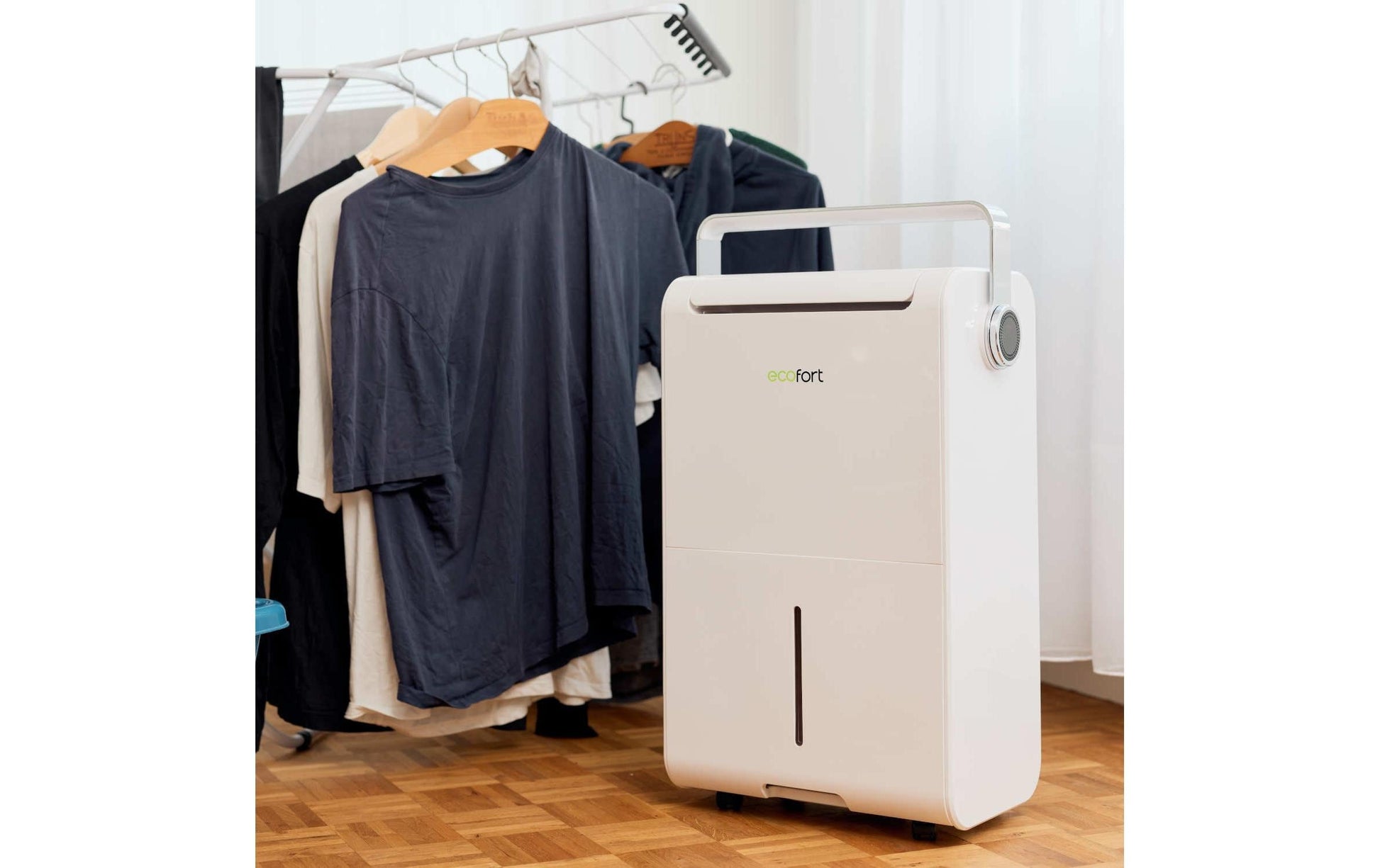 Ecofort Luftentfeuchter ecoQ 35L – 35 L/24 h, bis 85m², Tank 6 l, Hygrostat