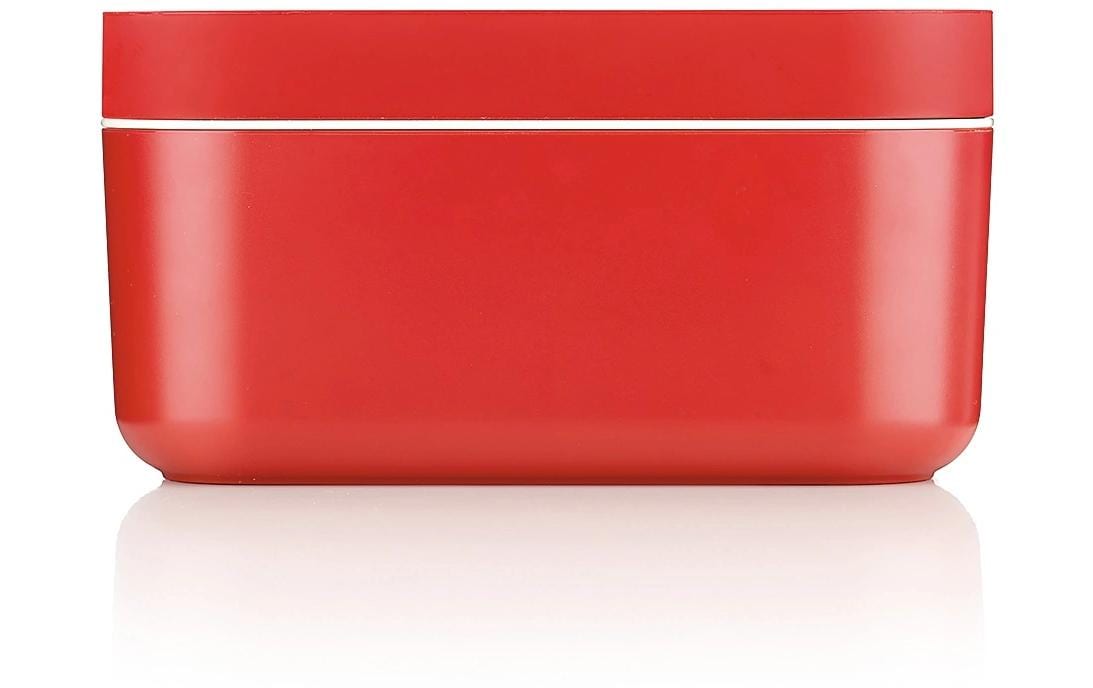 Lékué Eiswürfelbox 132 Eiswürfel, 12,5 × 22,5 × 11,6 cm, Silikon, mit Deckel, Rot