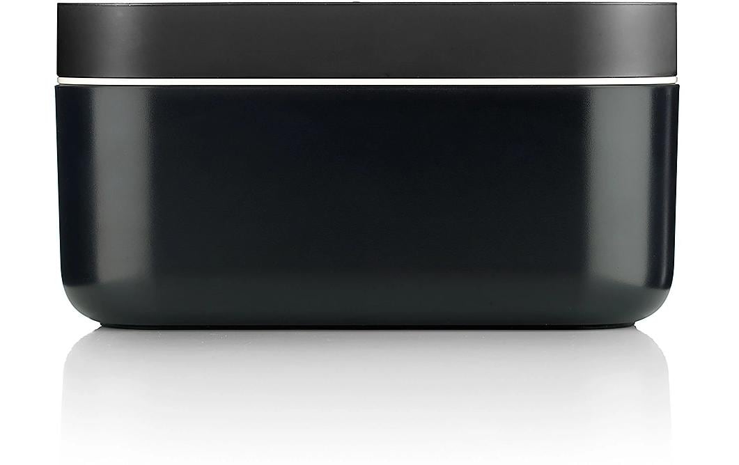 Lékué Eiswürfelbox – 22,5 × 12,5 × 12 cm, Silikon, Schwarz, 132 Stk., mit Deckel, spülmaschinenbeständig