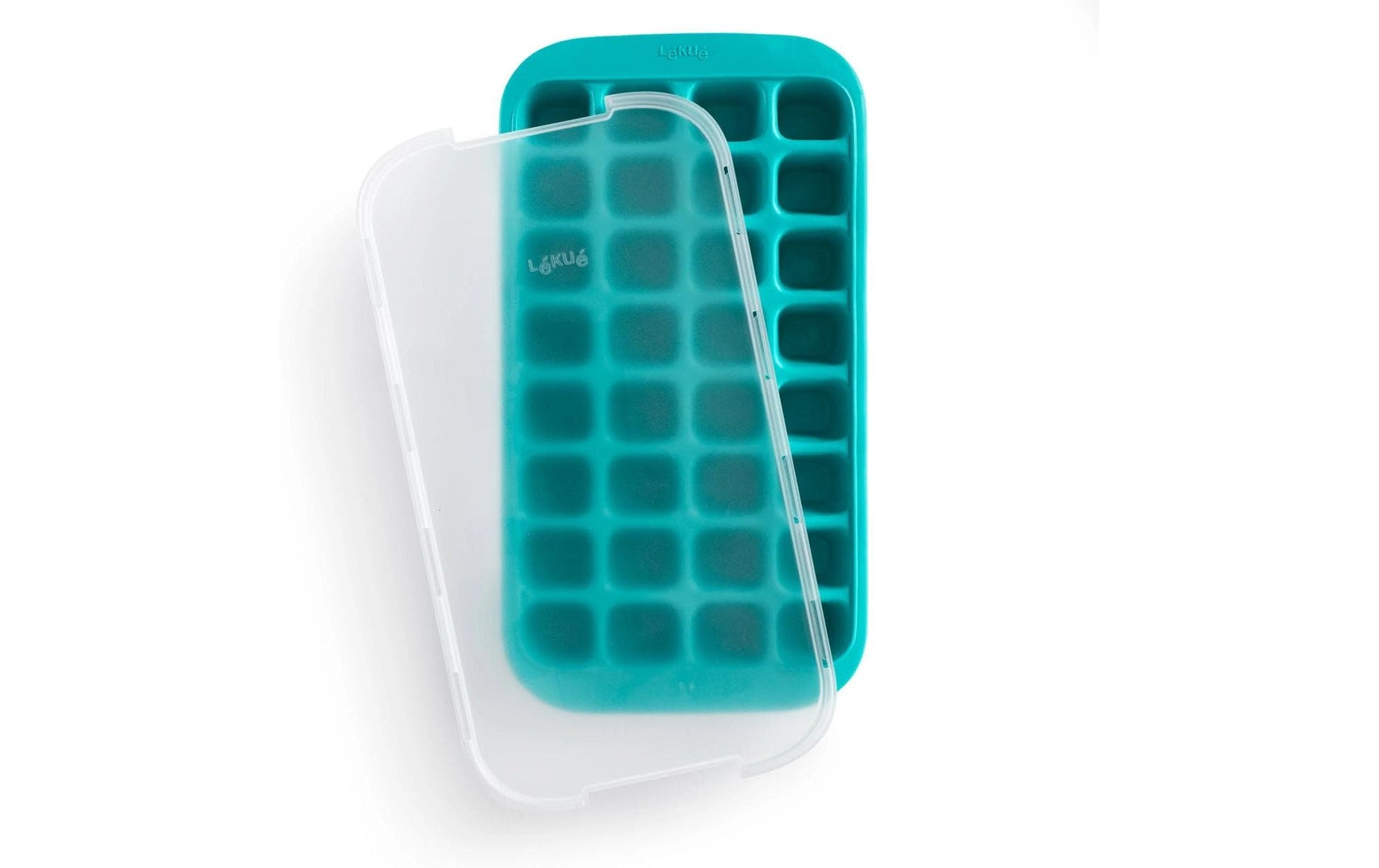 Lékué Eiswürfelform 32 Stk., 18,7 × 34,2 × 4,4 cm, Kunststoff (SBS), türkis