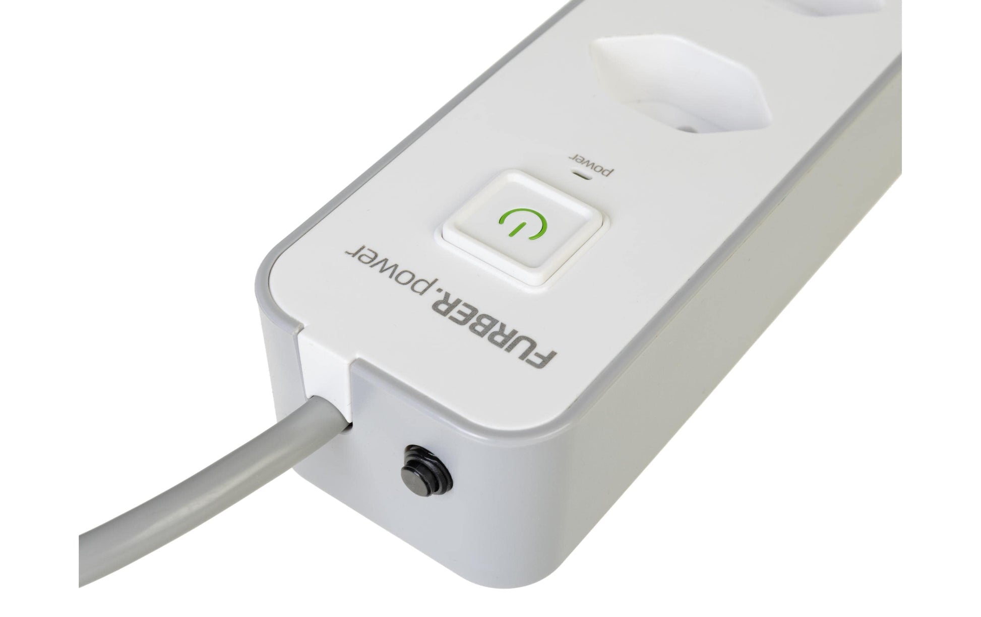 Furber. F.power Steckdosenleiste – 4× T13, USB‑A/C, 1,5 m, mit Schalter, Weiss