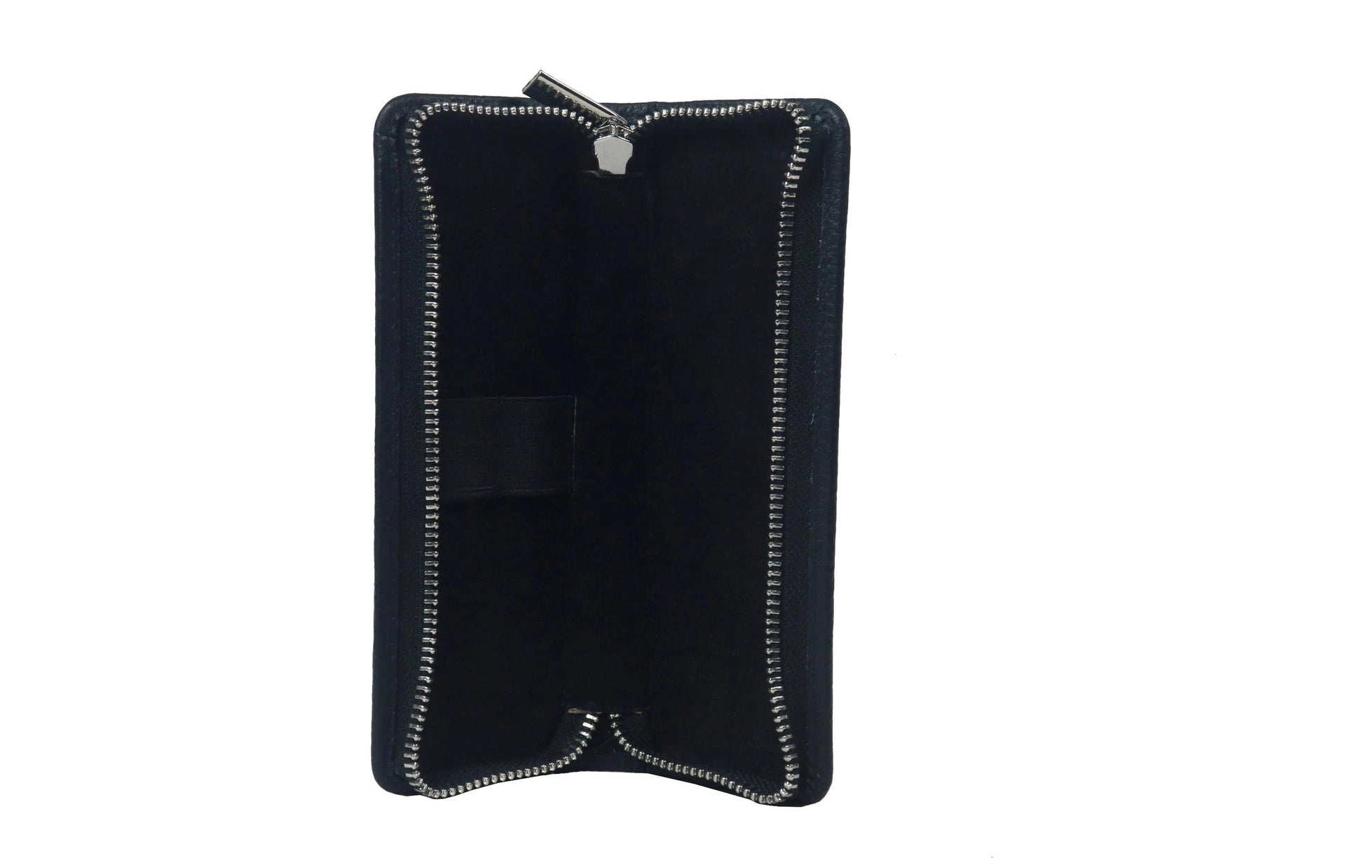 Alpenleder ZWOA Etui, leer – schwarz – Büffelleder – 6,0 × 21,5 × 6,0 cm
