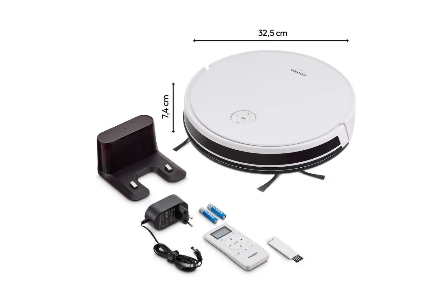 MEDION Roboterstaubsauger MD 11899 – 0,6 l, Akkubetrieb, 14,4 V, 2,6 kg