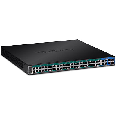 Trendnet TPE-5240WS – Smart Switch – 48× 1G, 4× SFP, PoE+, PoE-Budget 370 W, 19", 1U