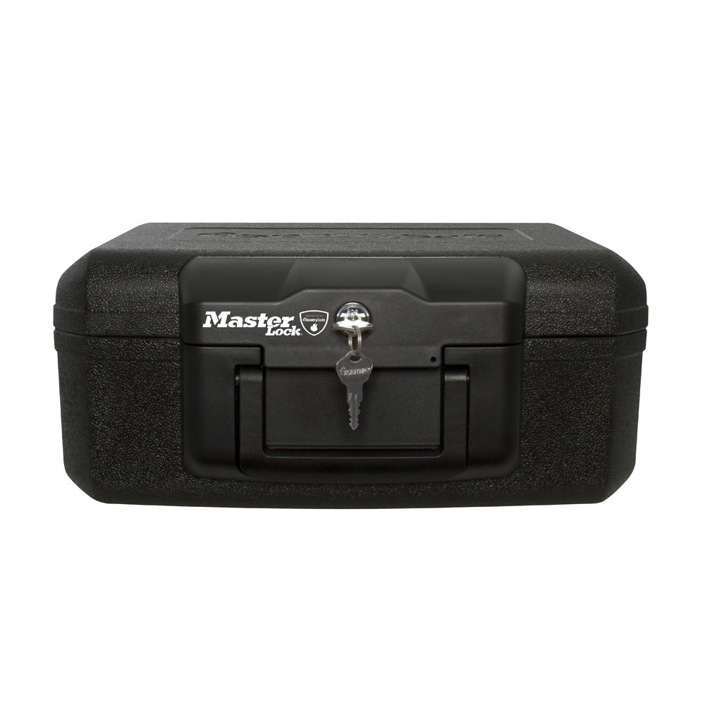Master Lock Feuerschutzbox L1200 – Schlüsselschloss – 5 l – Feuerschutz 30 Min – Tragbar – Schwarz