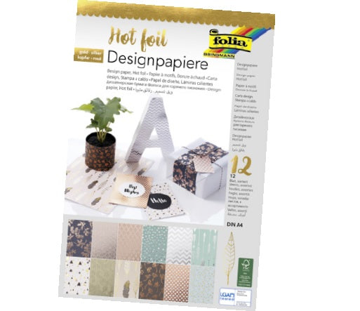 Folia Motivblock, Heissfolienapplikation – A4 – 165 g/m² – Mehrfarbig – 12 Blatt