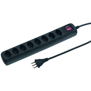 Steffen POWER EASY – Steckdosenleiste, 8× T13, mit Schalter, 1,5 m, Stecker T12