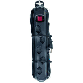 Steffen STEBA STRONG Steckdosenleiste, 5×T13, mit Schalter, 5 m, Magnet, Eingang T12 – Schwarz