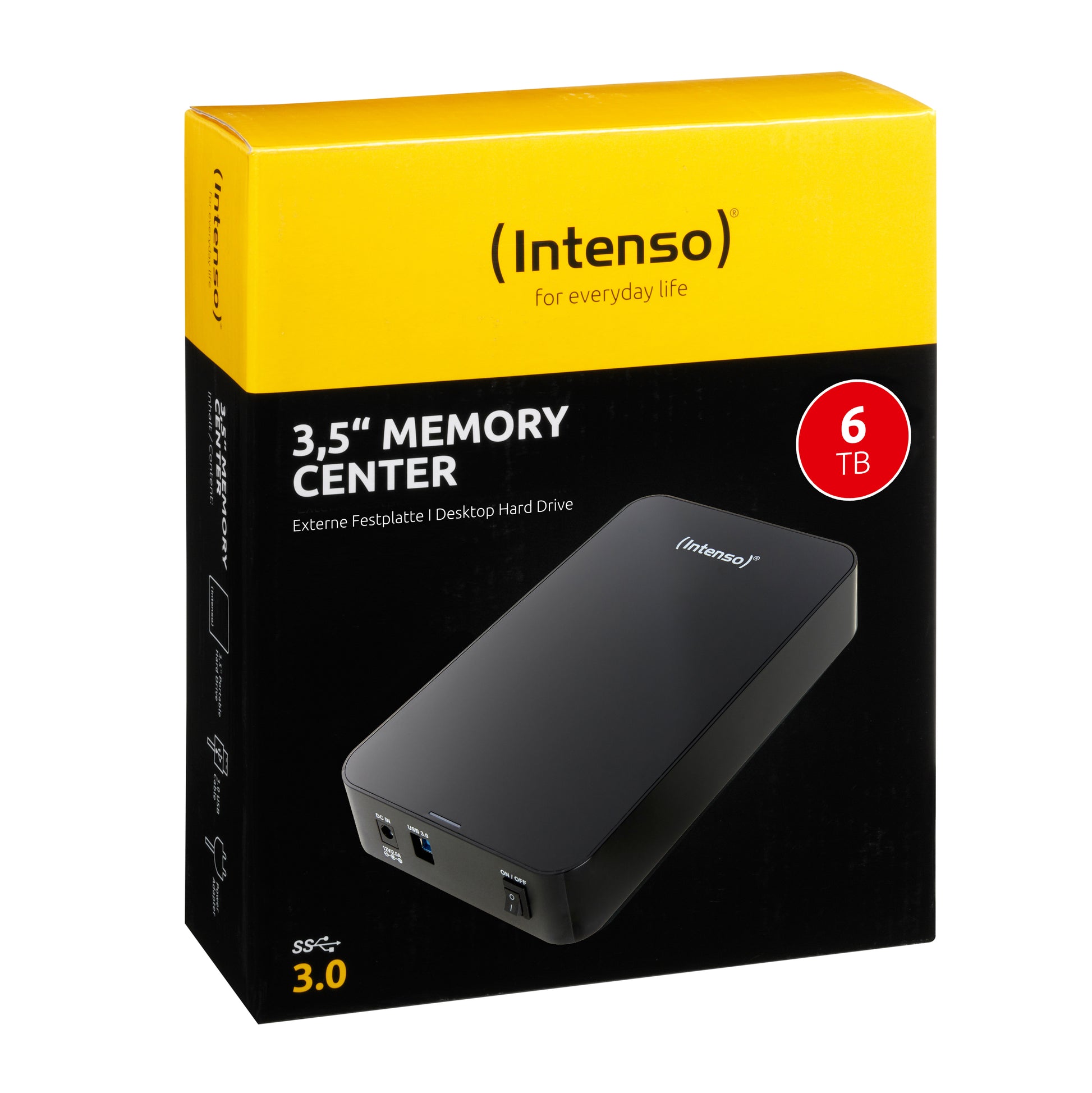 Intenso Memory Center 6031514 – 6 TB HDD vorinstalliert, 3,5" Desktop – für Windows/macOS