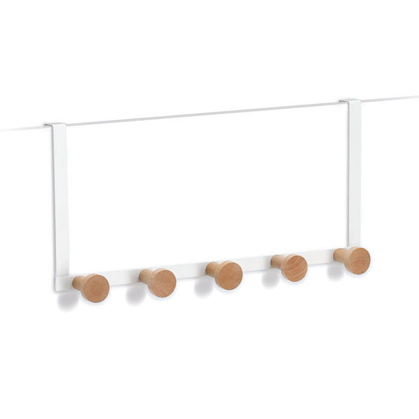 Zeller Present Wandgarderobe 5 Haken – Metall – natur – 375 × 90 × 80 mm