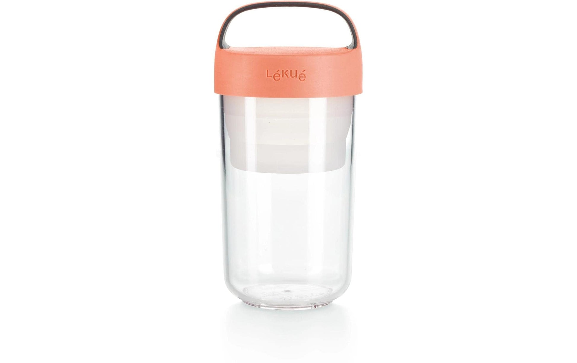 Lékué Lunchbecher To Go 600 ml, Ø 9,2 × 18,8 cm, Tritan, Koralle