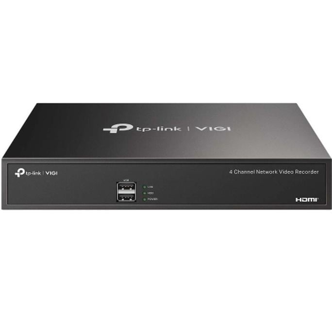 TP-Link VIGI NVR1004H NVR – 4K, 1 PoE-Port, für ONVIF, schwarz