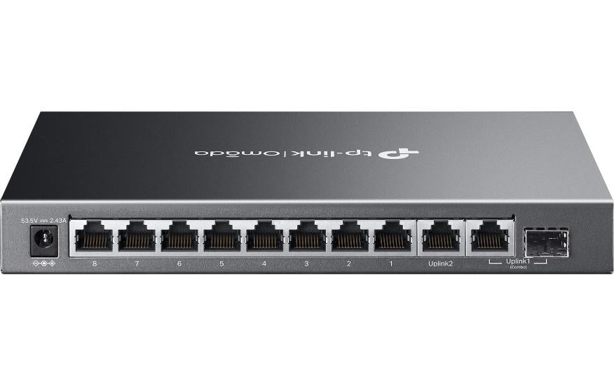 TP-Link ES210GMP – Managed Switch – 10×GbE, 1×SFP, PoE+ 123 W